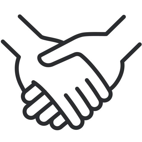 two hands holding one another