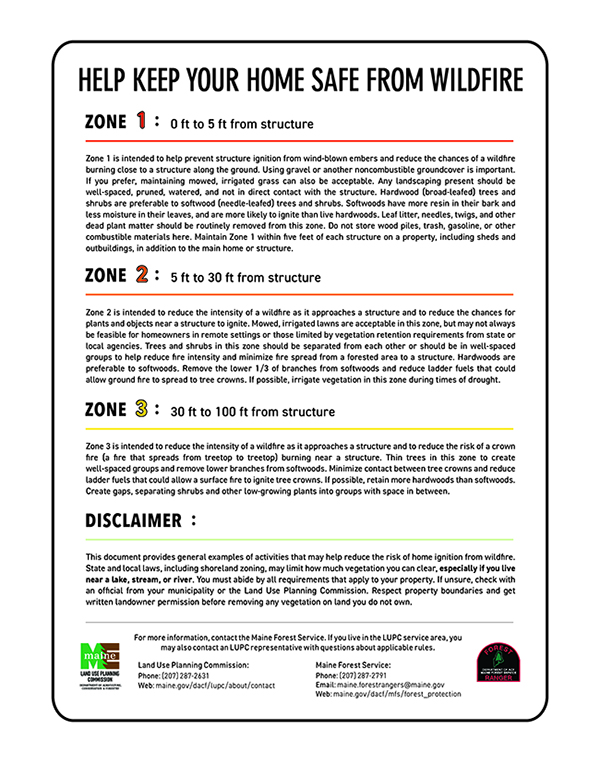 graphic of information to help keep your home safe from wildfire.