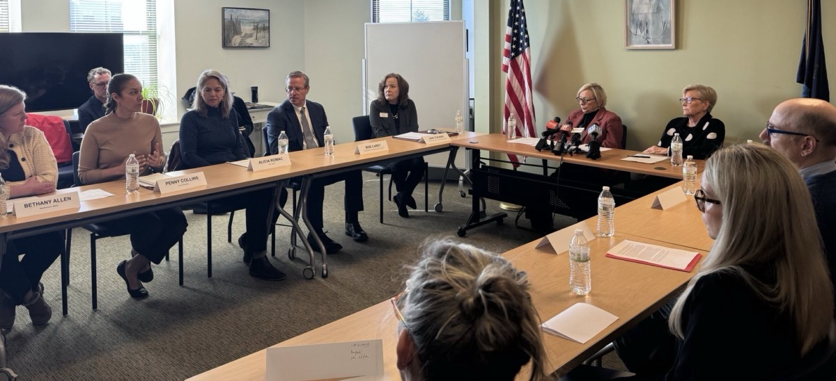 Governor Mills and Congresswoman Pingree at the roundtable